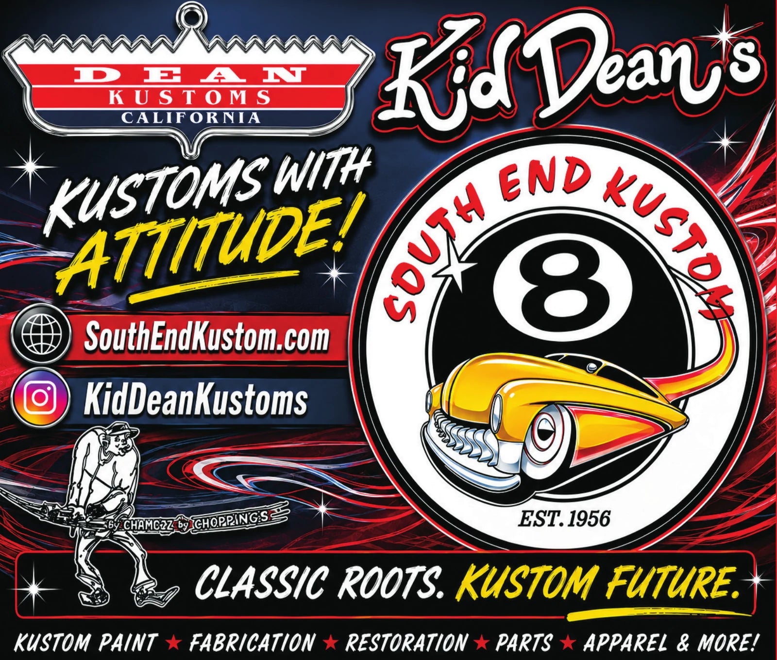 Kid Dean’s / South End Kustom advertisement from Issue Two